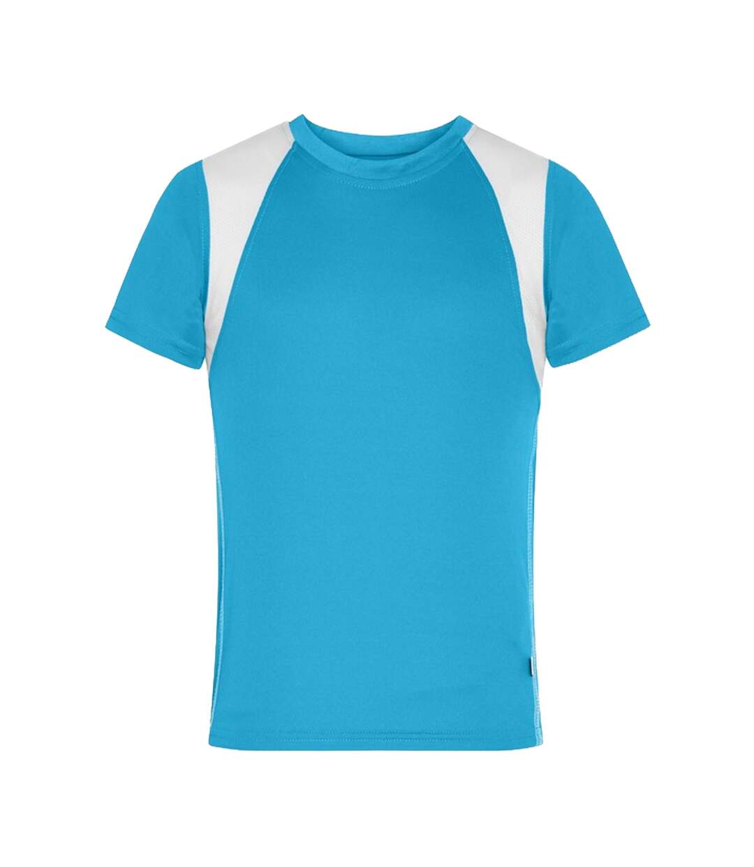 T-shirt Course À Pied Homme Turquoise Vif Blanc James And Nicholson-1