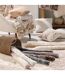 Boudin Bas de Porte Imitation Fourrure Lynx 80cm Naturel-4