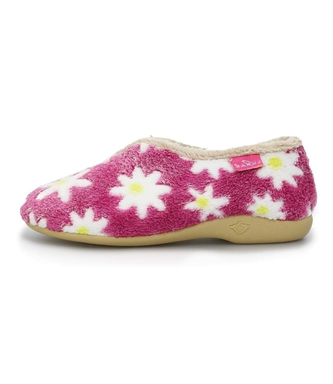 Chaussons femme rose Lunar-2