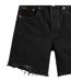 Womens/ladies 501 Mid Thigh Shorts Black Levis-3