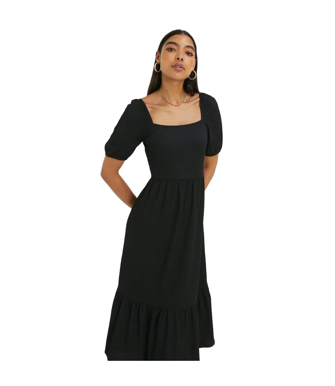 Robe mi-longue femme noir Dorothy Perkins-1