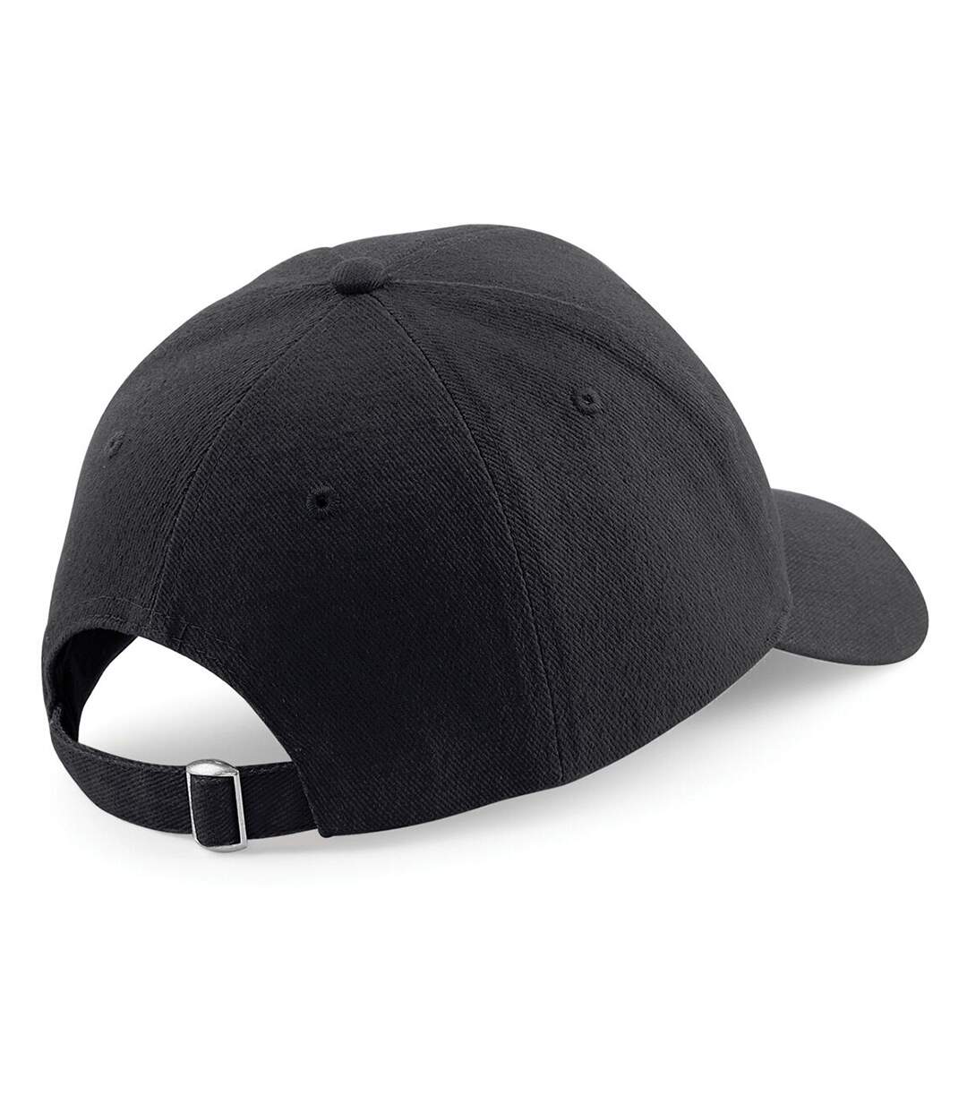 Casquette de baseball 100% coton épais adulte unisexe noir Beechfield-2