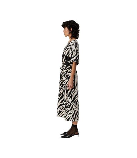 Robe Mi-longue Manches Bouffantes Jacira Femme Fossile Object