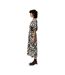 Robe Mi-longue Manches Bouffantes Jacira Femme Fossile Object-4