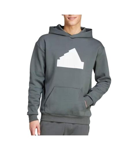 Sweat à capuche gris homme adidas m fi bos hd - l