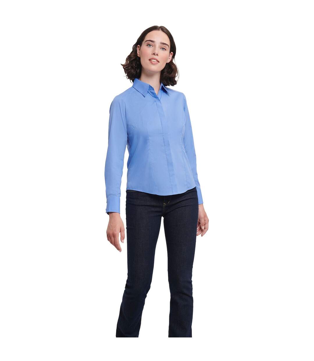 Chemisier Manches Longues Femme Bleu Russell Collection-1