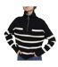 Pull noir/beige femme vero moda saba - l-1