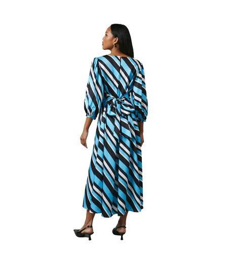 Robe Mi-longue Manches ¾ Femme Bleu Principles