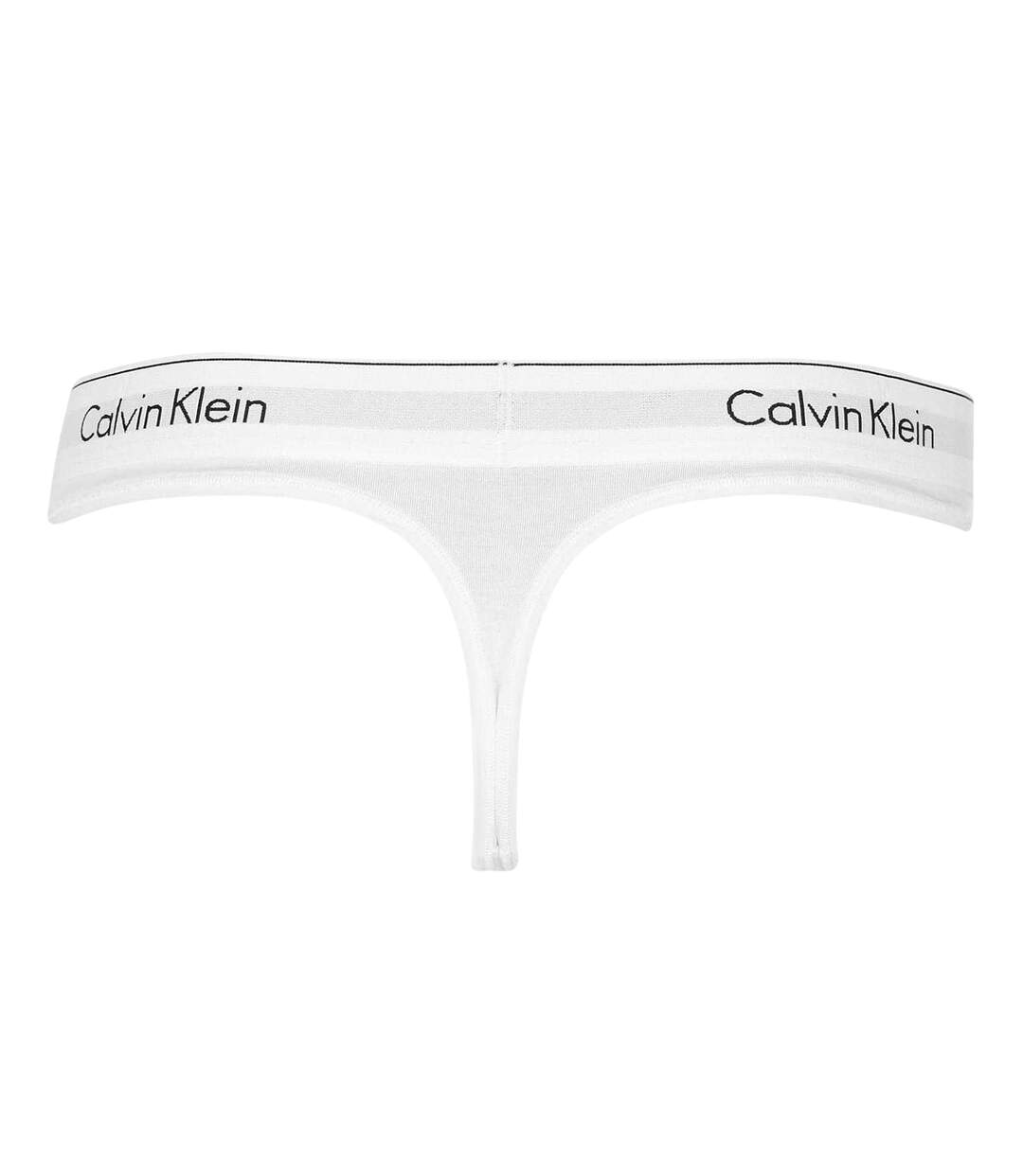 Womens/ladies Logo Cotton Blend Thong White Calvin Klein-2