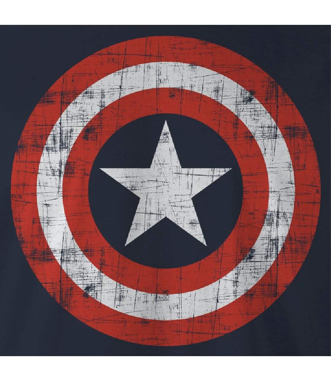 T-shirt Motif/style Logo Homme Bleu Marine Captain America-3