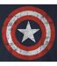 T-shirt Motif/style Logo Homme Bleu Marine Captain America-3