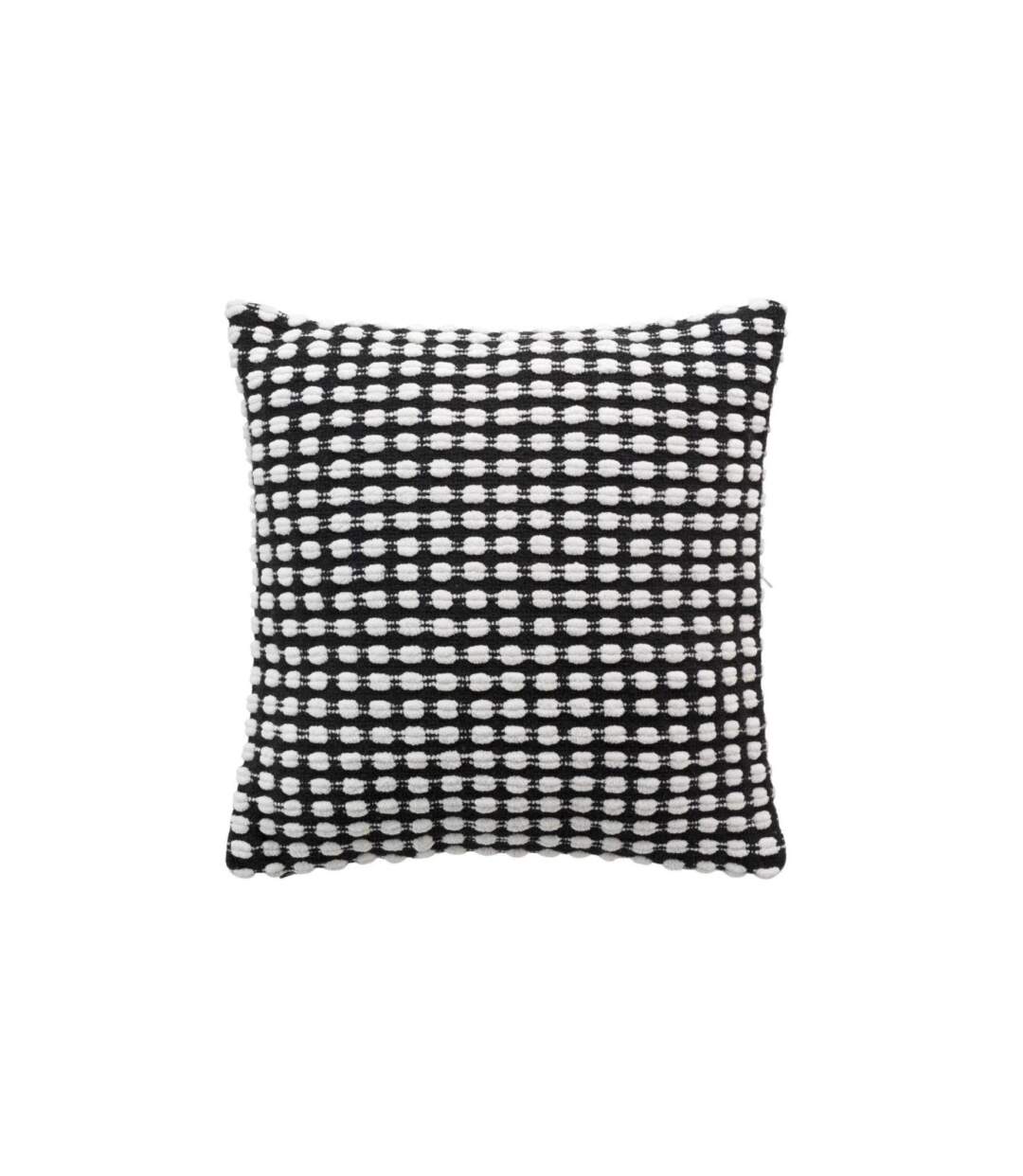 Housse de Coussin Déco Greta 40x40cm Noir-1
