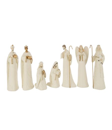 Lot de 7 Santons en Résine Glow 14cm Écru