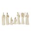 Lot de 7 Santons en Résine Glow 14cm Écru-1