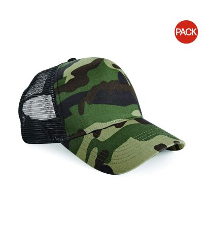 Lot de 2  casquettes camouflage homme camouflage jungle Beechfield