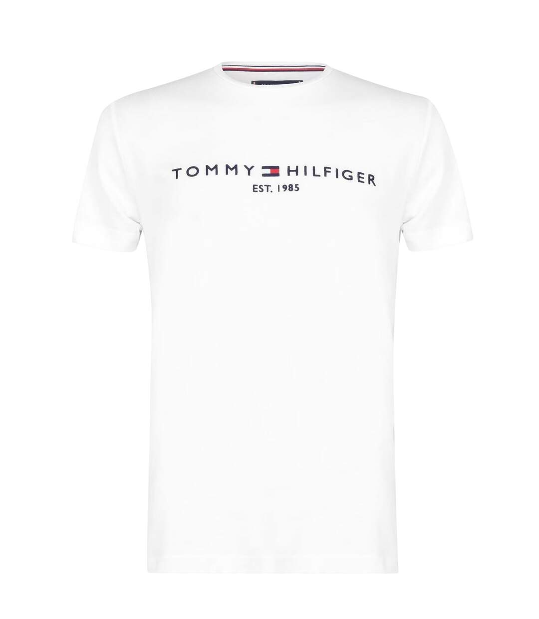 T-shirt Motif/style Logo Sur Poitrine Femme Blanc Tommy Hilfiger-1