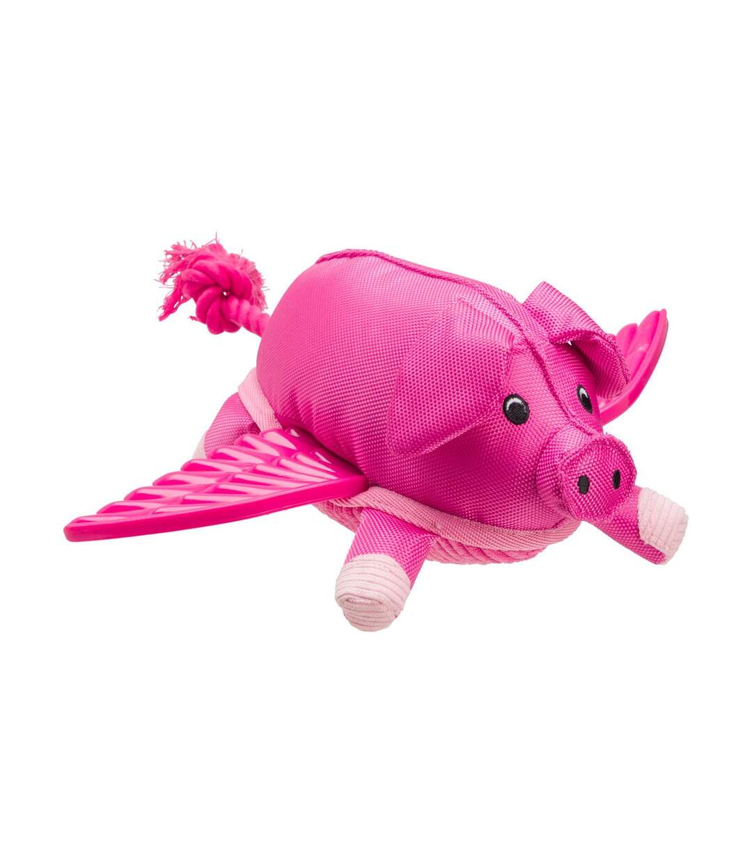 Pig rope dog toy 33cm x 11cm x 16cm pink House Of Paws-1