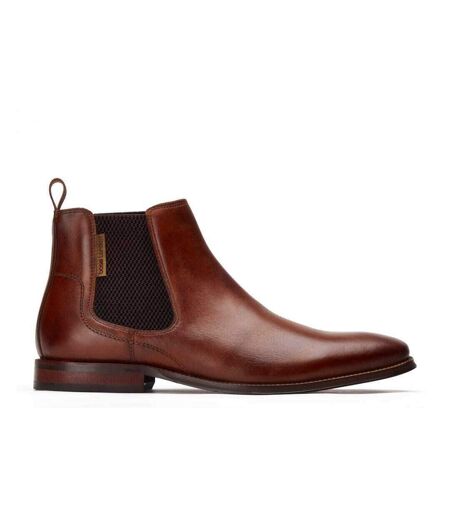 Bottines chelsea sikes homme brun clair Base London