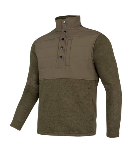 Mens Fleece Snap Pullover Green Jack Pyke