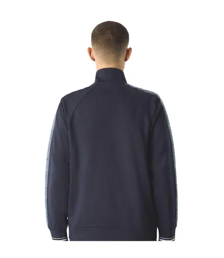 Mens Eclipse Paisley Taped Raglan Track Top Navy Pretty Green