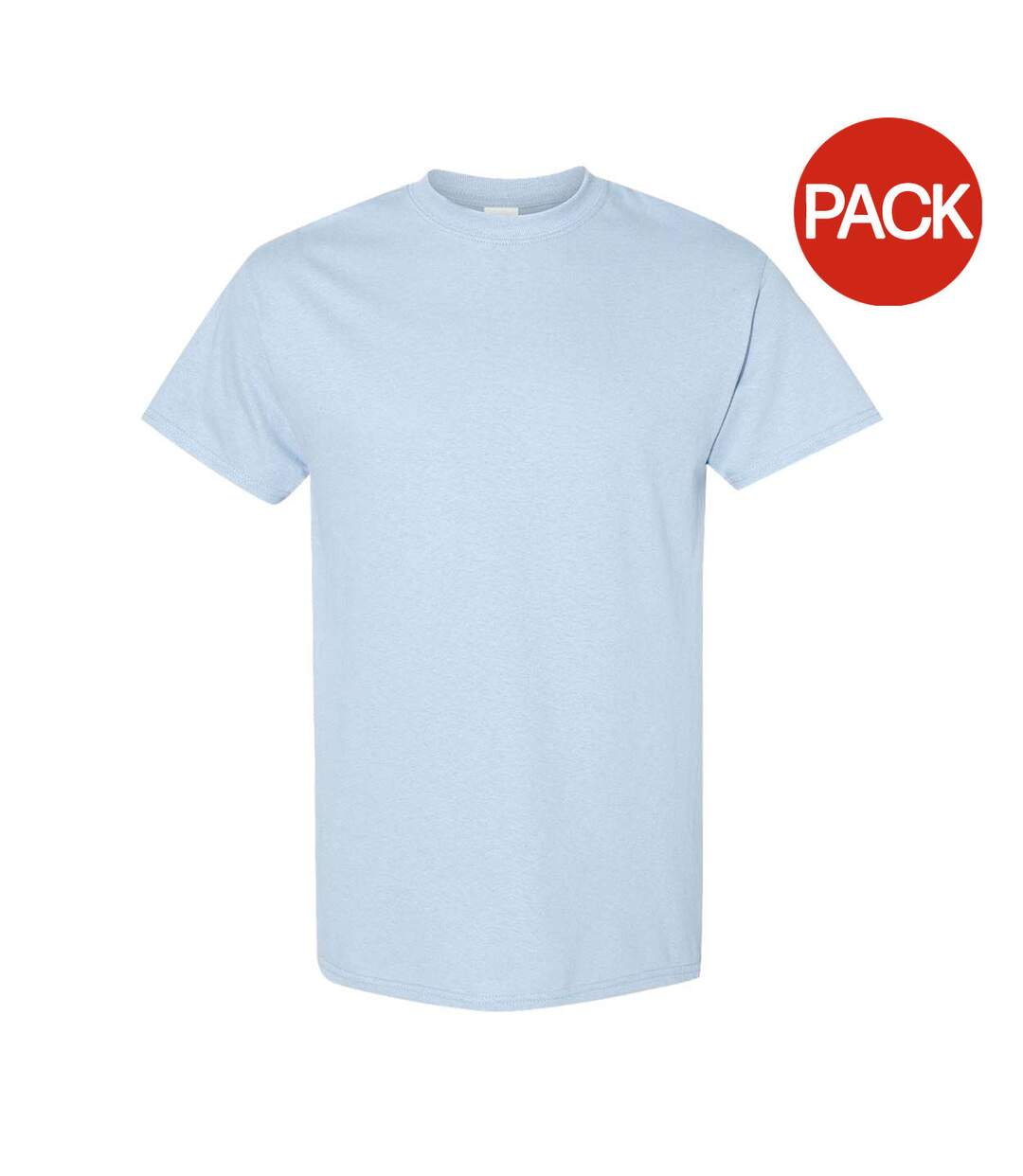 Lot de 5  t-shirts manches courtes hommes bleu clair Gildan-1