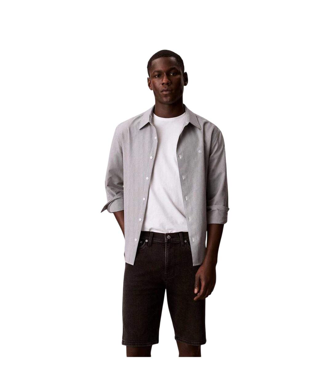 Short Jeans Homme Bleu Clair Calvin Klein-4