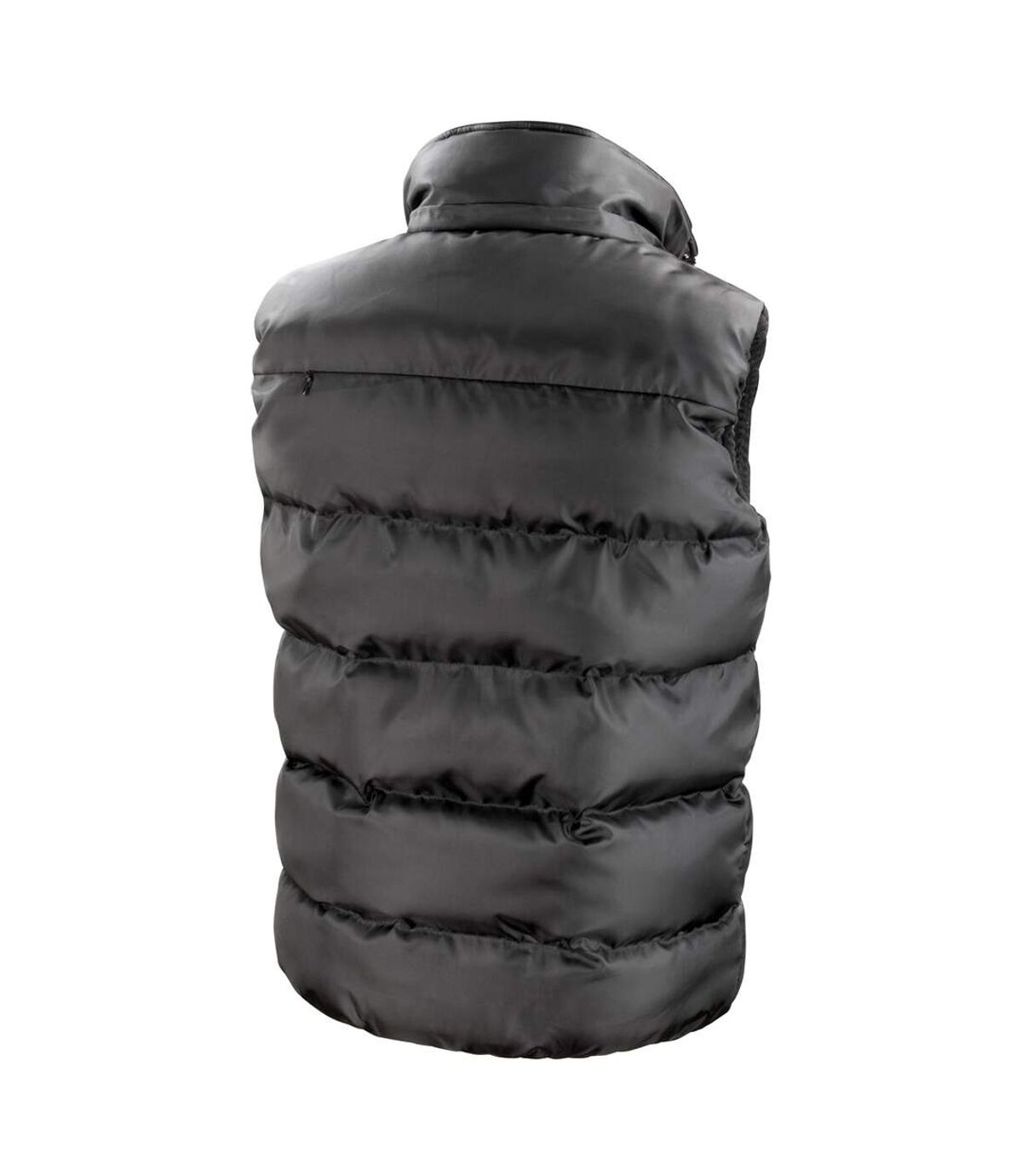 Result Mens Core Nova Lux Padded Fleece Lined Bodywarmer Jacket (Black)