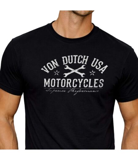 T-shirt homme col rond en jersey 140grm imprimé devant Log5 Vondutch
