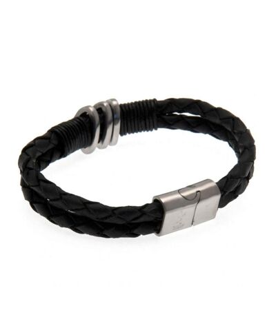 Tottenham Hotspur FC Leather Bracelet (Black) (One Size) - UTTA998