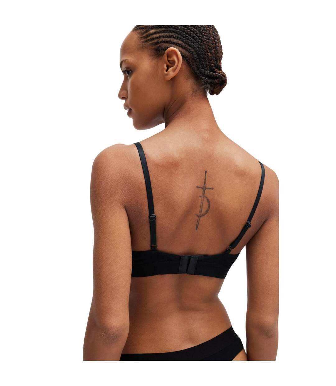 Womens/ladies Logo Modal Stretch Bralette Black Hugo-3