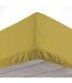 Drap Housse en Coton Linette 160x200cm Jaune-1