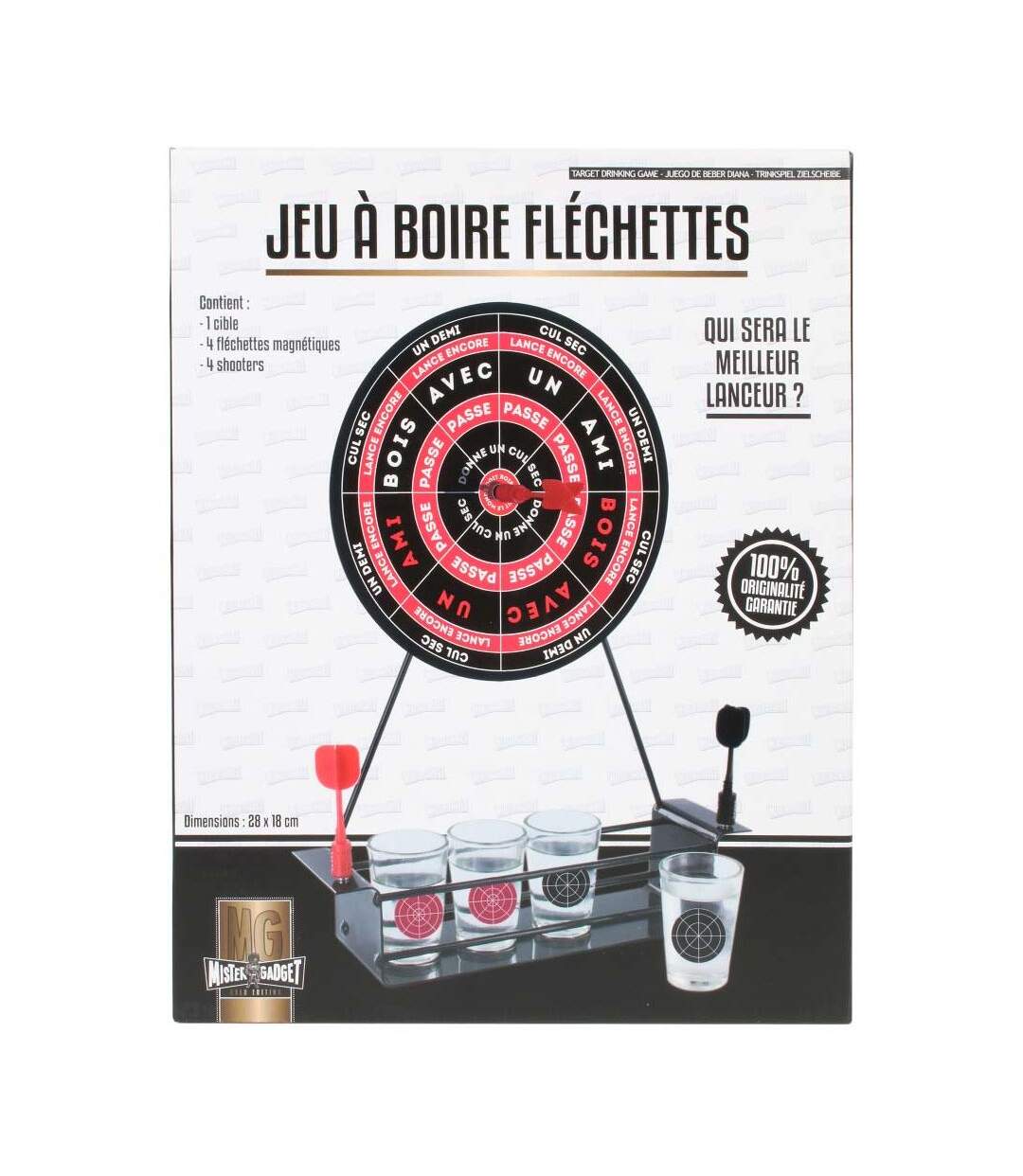 Jeu à boire fléchettes avec cibles