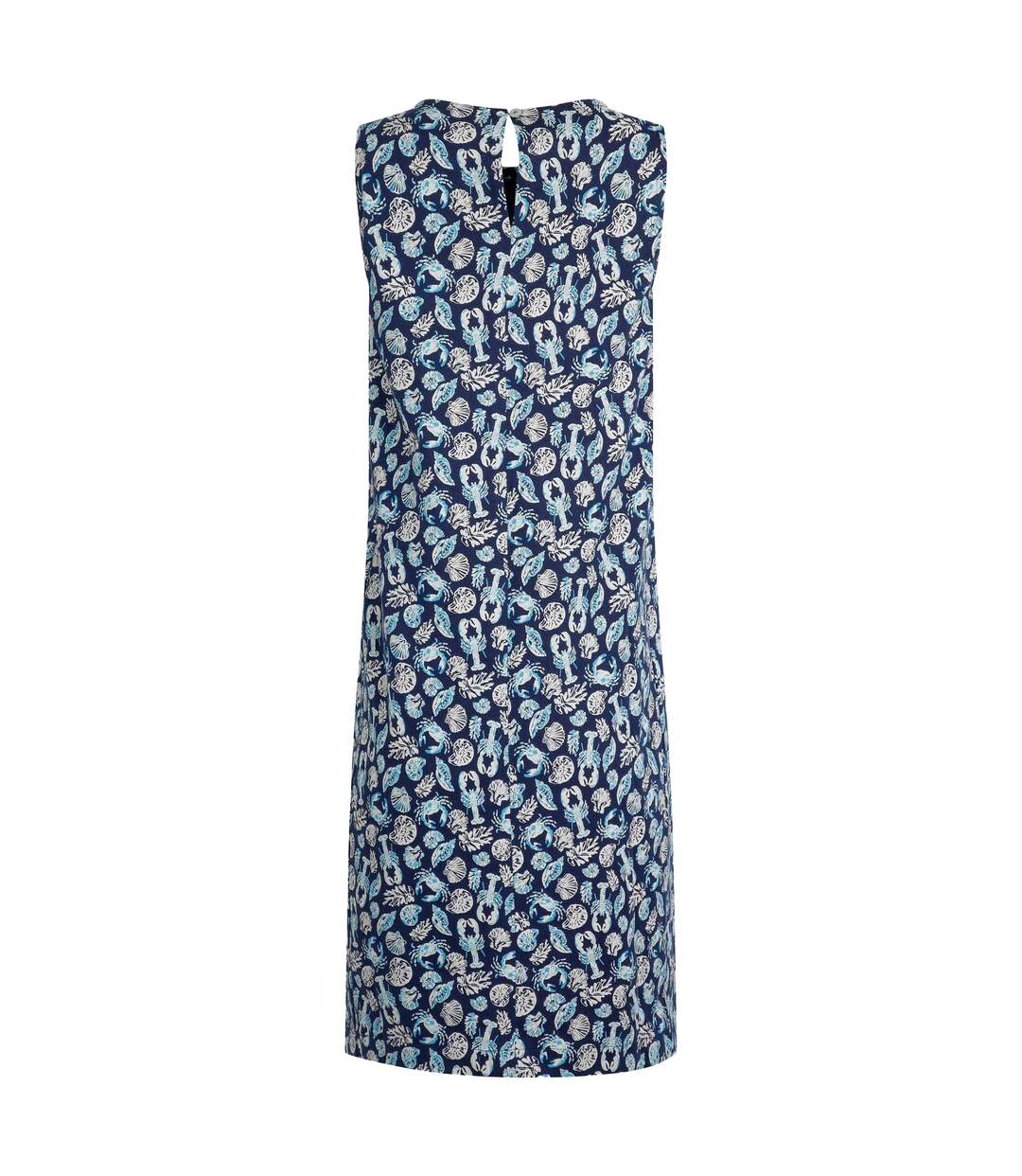 Womens/ladies adenea sea creatures jersey shift dress ocean blue Weird Fish-2