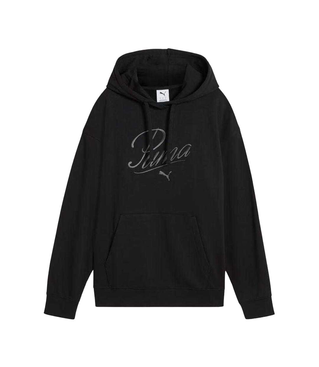 Sweat À Capuche Style Texte Ess Femme Noir Puma-2