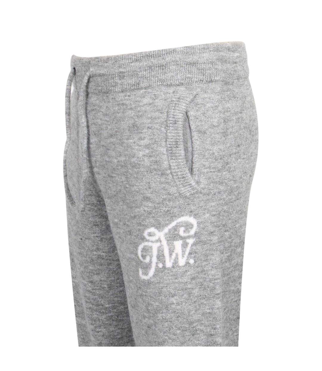 Mens Initial Text Logo Sweatpants Grey Marl Jack Wills-3