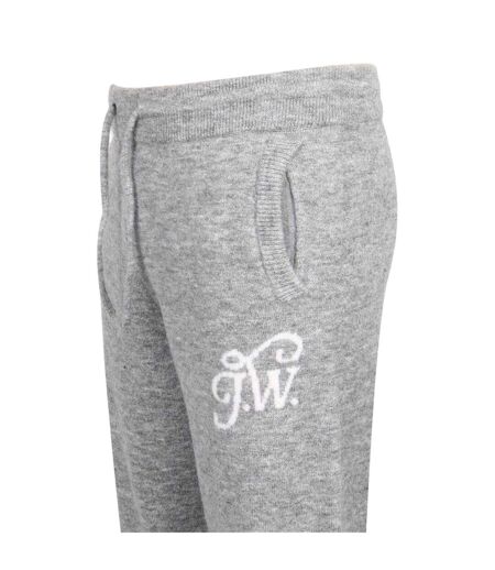 Mens Initial Text Logo Sweatpants Grey Marl Jack Wills