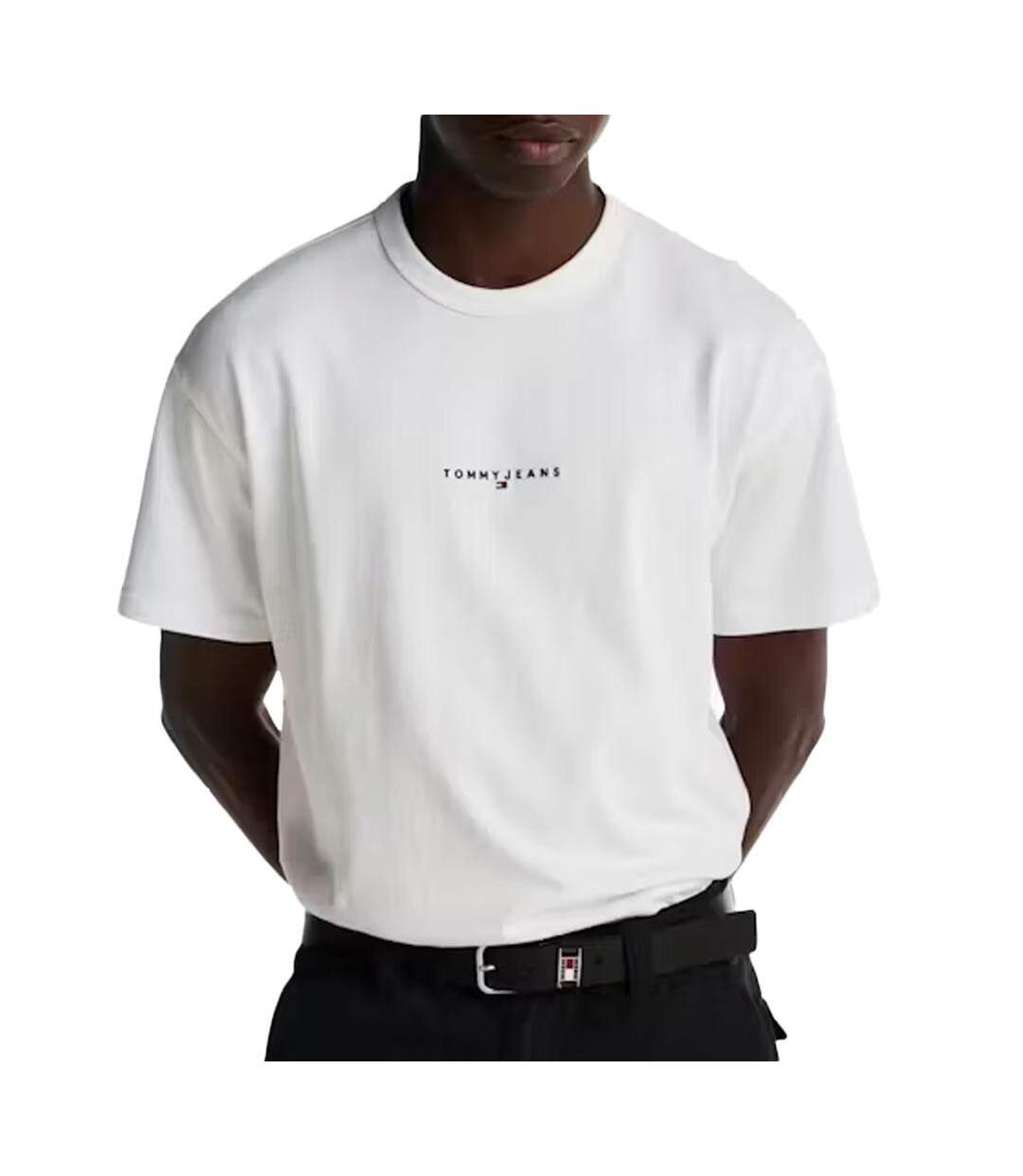 T-Shirt blanc homme tommy hilfiger linear0-1