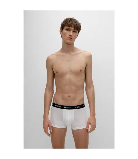 Lot De 3  Boxers Homme Blanc Hugo
