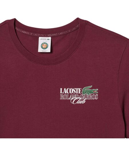 Mens Roland Garro Edition Cotton Tennis T-shirt Red Lacoste