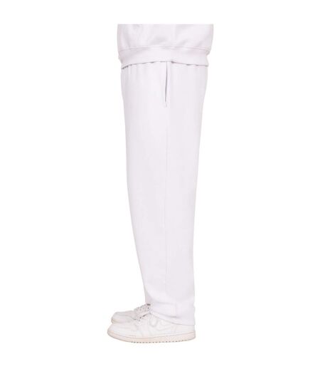 Mens Blended Core Ringspun Cotton Oversized Jogging Bottoms White Casual Classics