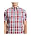 Mens Classic Checked Shirt Bordeaux Ben Sherman-4