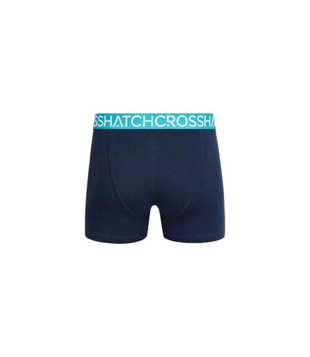 Pack Of 3  Mens Lynol Boxer Shorts  Teal Crosshatch