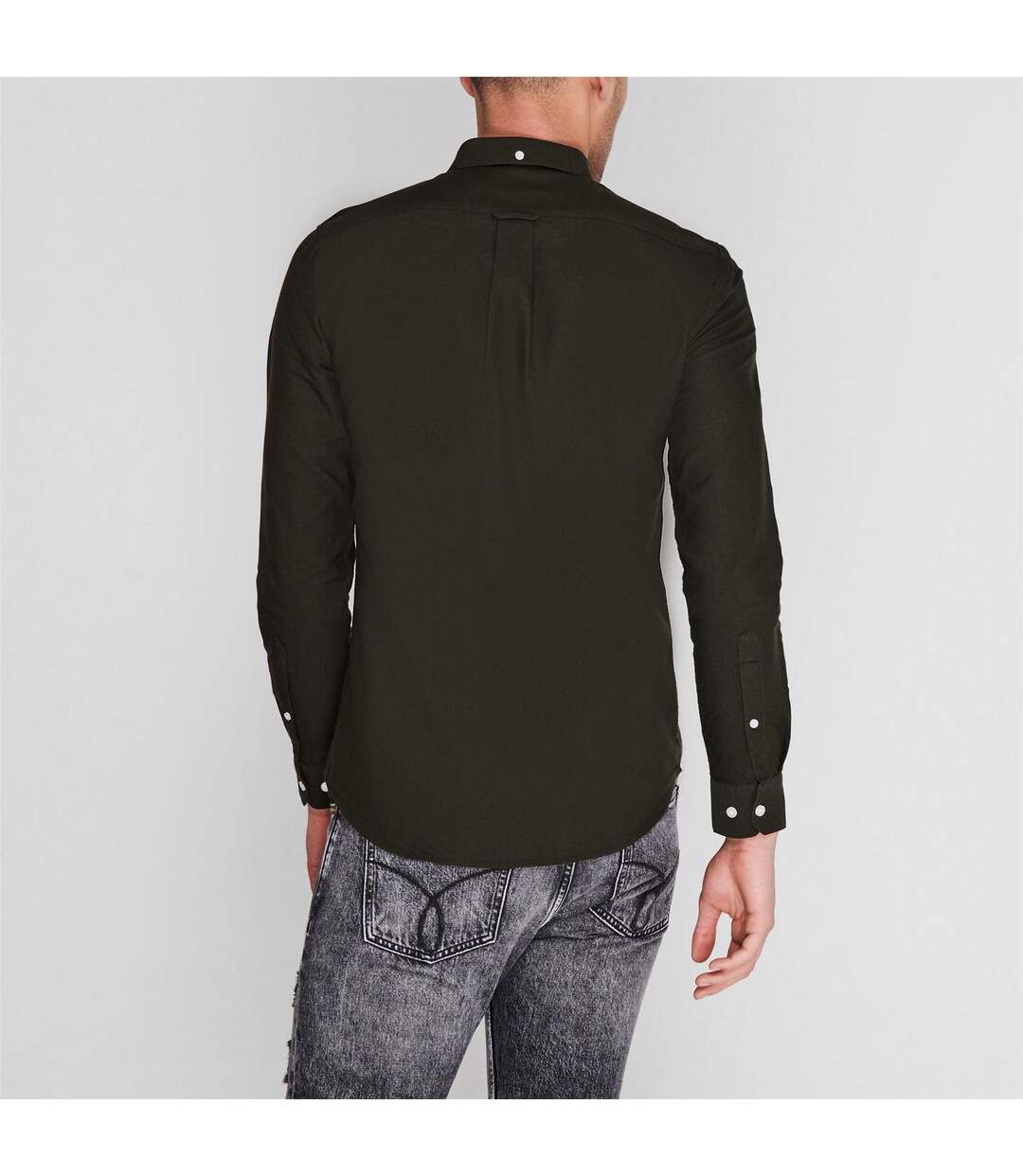 Chemise À Boutons Manches Longues Motif/style Rétro Homme Vert Foncé Farah-4