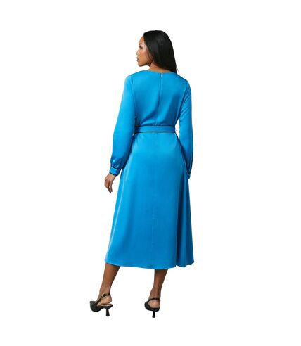 Robe mi-longue femme turquoise pâle Principles