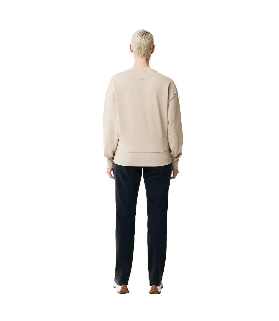 Unisex adult kruger recycled cotton crew neck relaxed fit sweatshirt desert Iqoniq-4