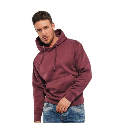 Mens Ringspun Cotton Hoodie Maroon Casual Classics