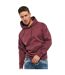 Mens Ringspun Cotton Hoodie Maroon Casual Classics-1