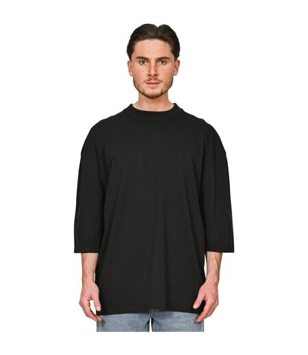 Unisex adult tall oversized half-sleeved t-shirt black Casual Classics