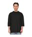 Unisex adult tall oversized half-sleeved t-shirt black Casual Classics-4