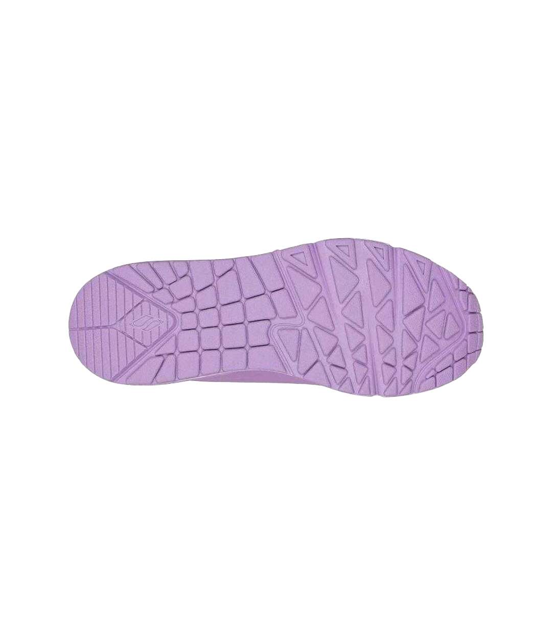 Childrens/kids Uno Gen1 Neon Glow Trainers Violet Skechers-4